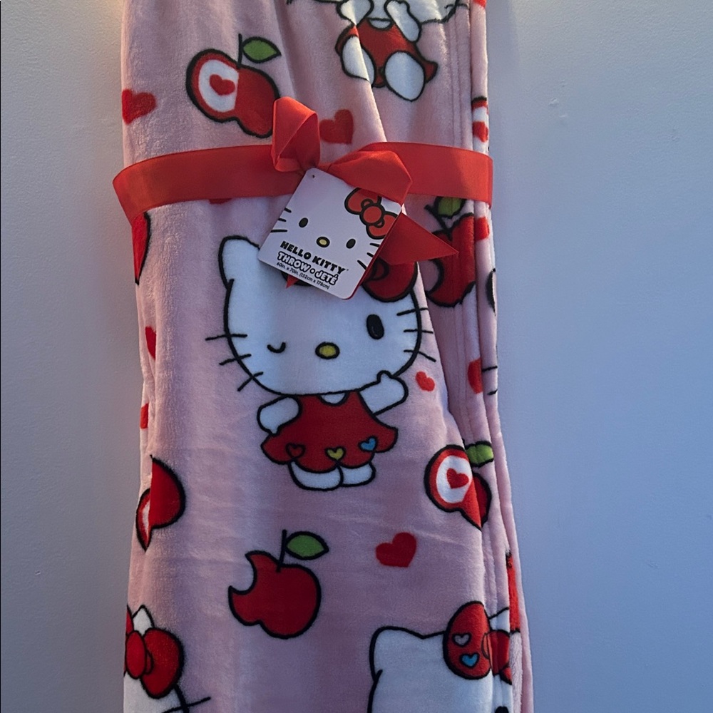 Sanrio Hello Kitty Pink and Red Blanket